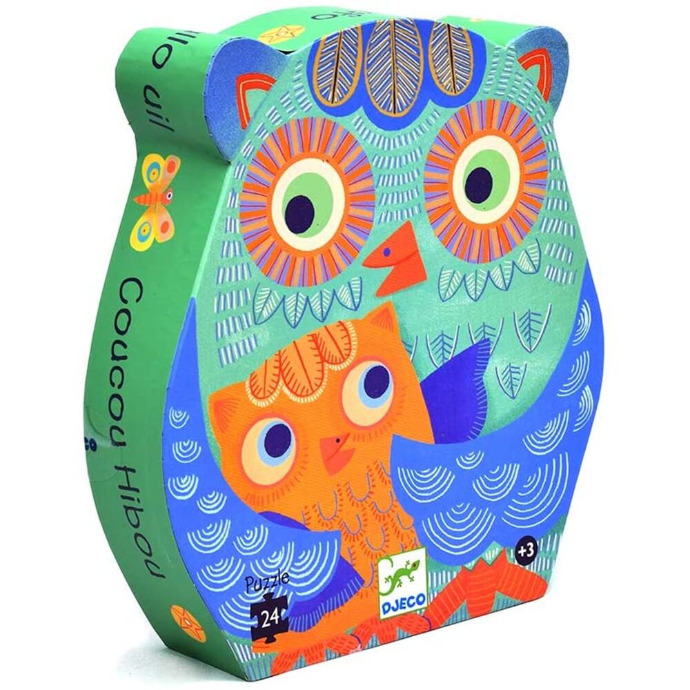 Djeco Hello Owl Silhouette Puzzle 24pc Kids Educational Toy NIB